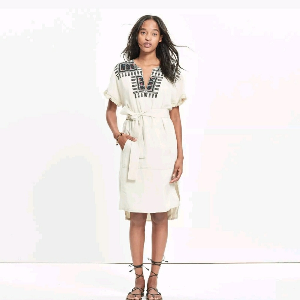 Madewell Paradise Embroidered Dress, XS